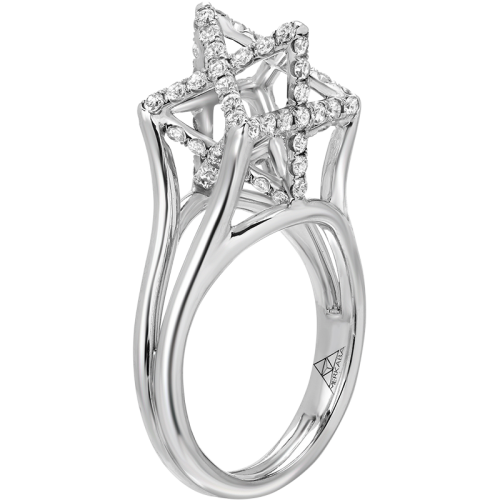 Merkaba Light Platinum Ring With Diamonds 